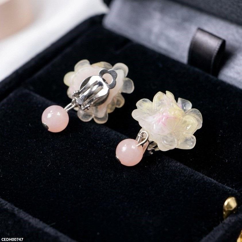CEDH00747 YHC Flower Pearl Drop Earrings - CEDH