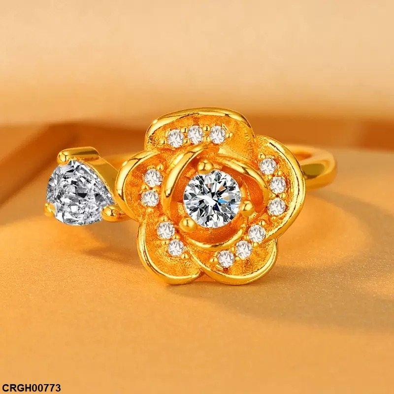 CRGH00773 ZFQ Imp Flower Ring Adjustable - CRGH