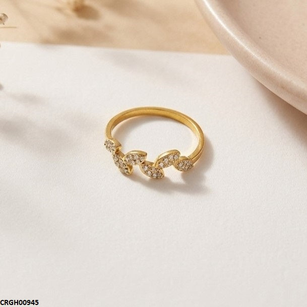CRGH00945 MOX Stainless Steel Leaf Ring - CRGH