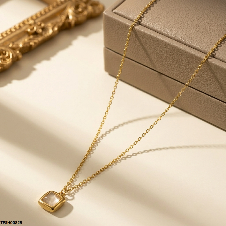 TPSH00825 QSJ Stainless Steel Square Pendant - TPSH