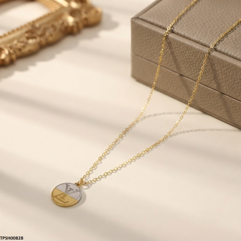 TPSH00828 QSJ Stainless Steel Round LY Pendant - TPSH