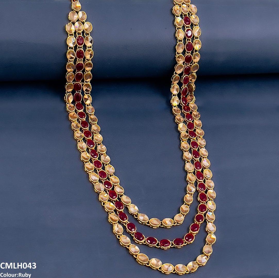 CMLH043 FRN Oval Layered Mala