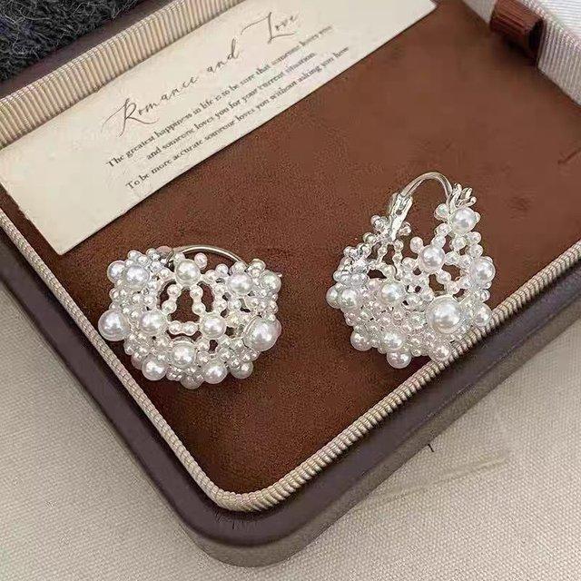 TEHH00522 YHC Round Pearl Hoops Pair - TEHH