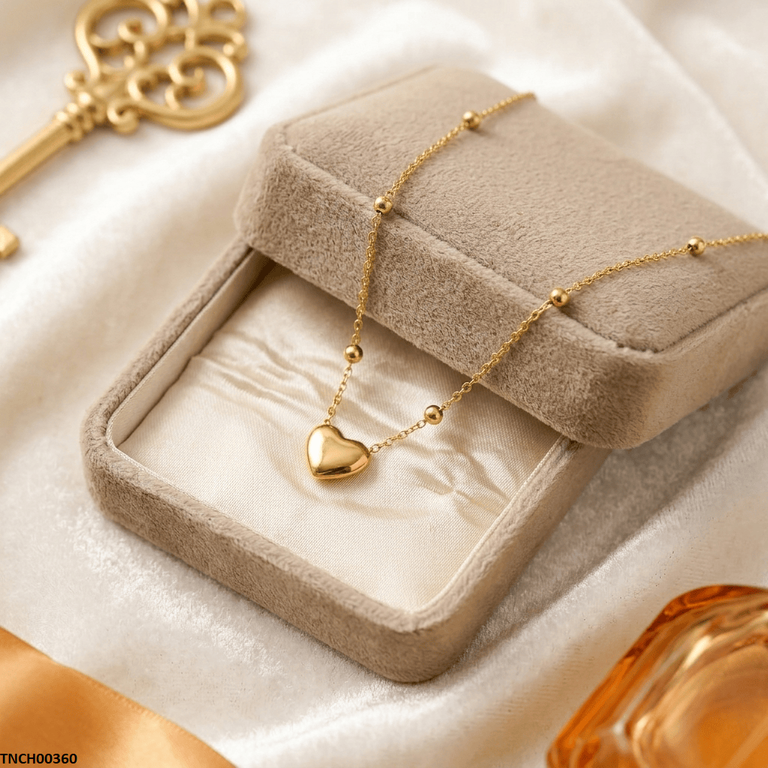 TNCH00360 MSJ Stainless Steel Heart Necklace - TNCH