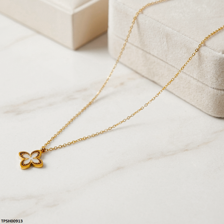 TPSH00913 MSJ Stainless Steel Flower Pendant - TPSH