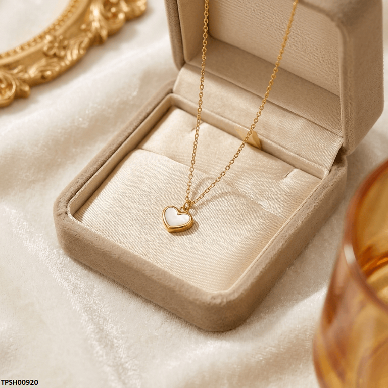 TPSH00920 MSJ Stainless Steel Heart Drop Pendant - TPSH