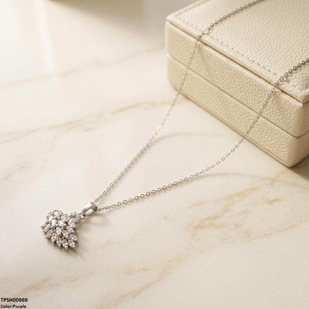 TPSH00969 TNR Stainless Steel Zircon Duck Pendant - TPSH