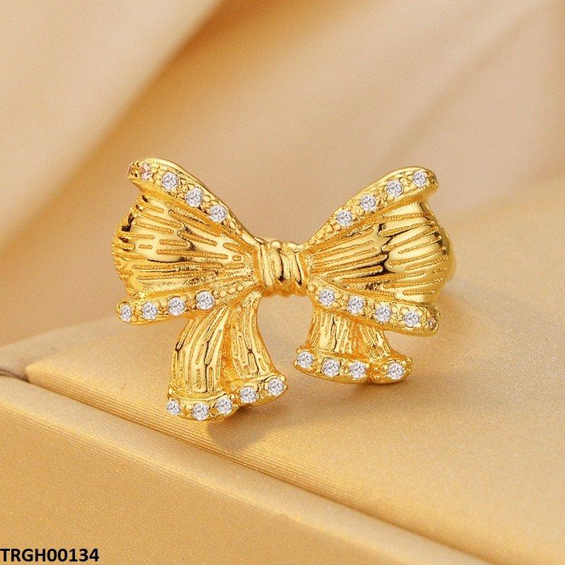 TRGH00134 ZFQ Plain Bow Ring Adjustable - TRGH