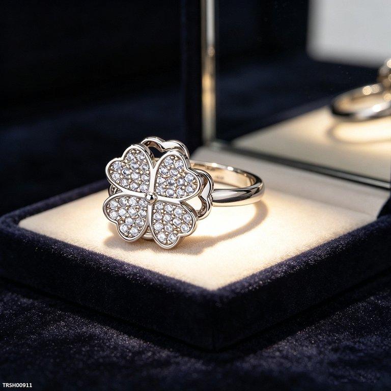 TRSH00911 BYJ Heart Zircon Spiner Ring - TRSH