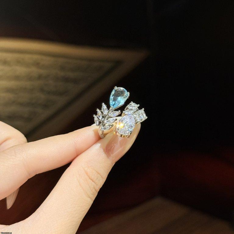 TRSH00918 CJD Double Tear/Leaf Ring Adjustable - TRSH