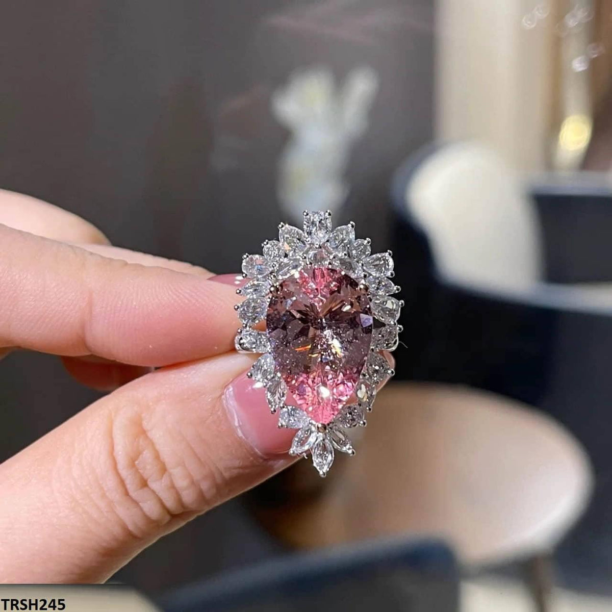TRSH245 CJD Tear Layer Cathedral Adjustable Ring