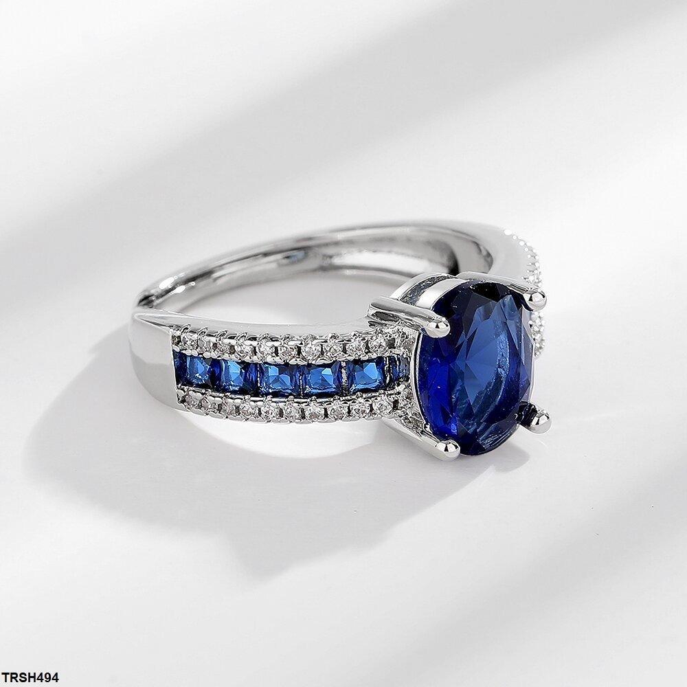 TRSH494 BLX Oval/Square Layered Ring