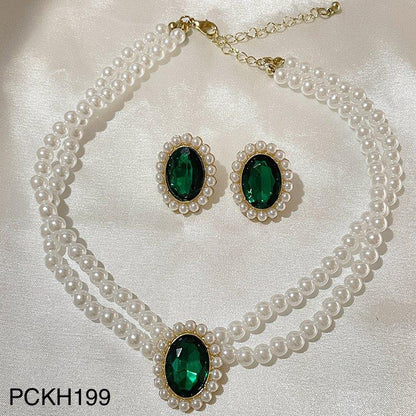 PCKH199 SDQ Pearl Oval Choker Set