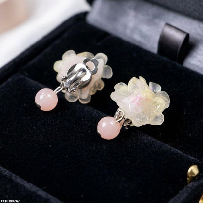 CEDH00747 YHC Flower Pearl Drop Earrings - CEDH
