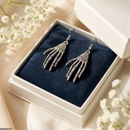 CEDH00777 MZM Skeleton Hand Earrings - CEDH