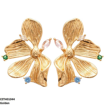 CETH01044 LSH Stylized Flower Tops Pair - CETH