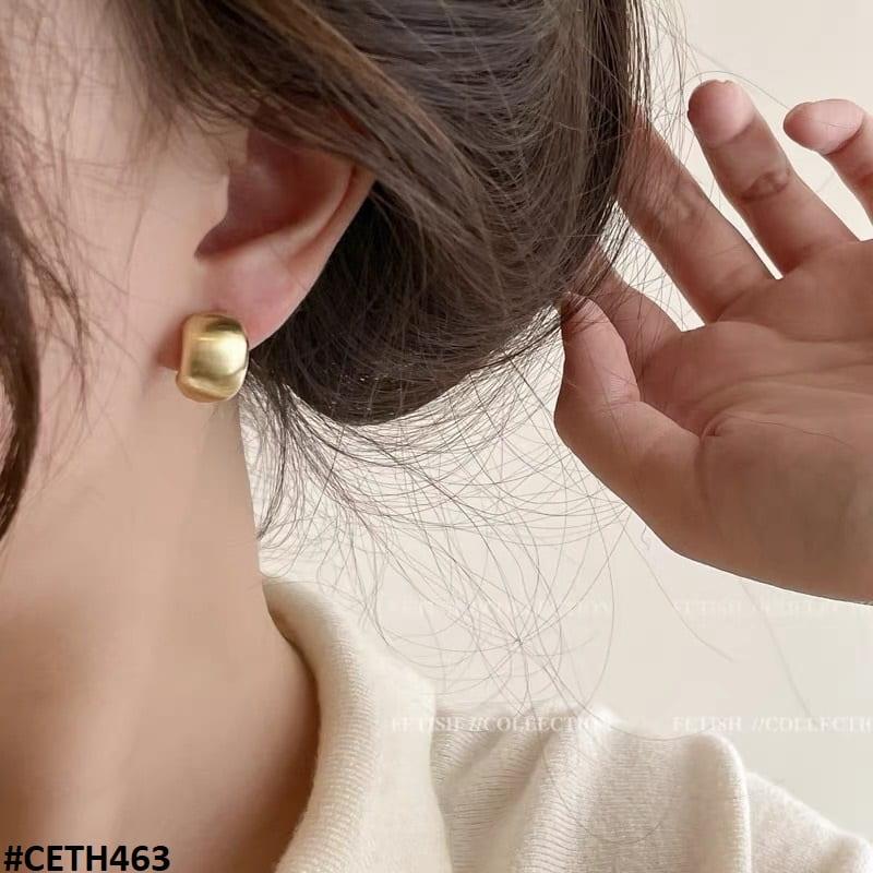 CETH463 ZHL Mate Press Cup Ear Stud Tops Pair