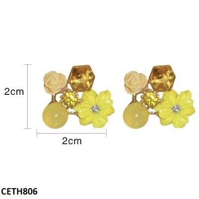 CETH806 LSH Rose Flower Tops Pair