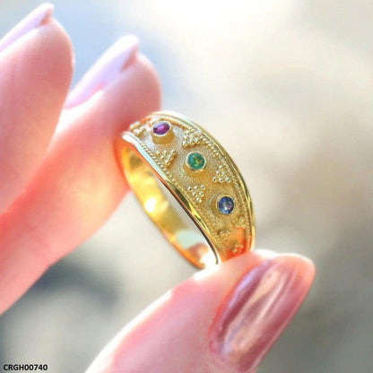 CRGH00740 CSH Casting Ring With Three Gems - CRGH
