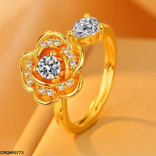 CRGH00773 ZFQ Imp Flower Ring Adjustable - CRGH