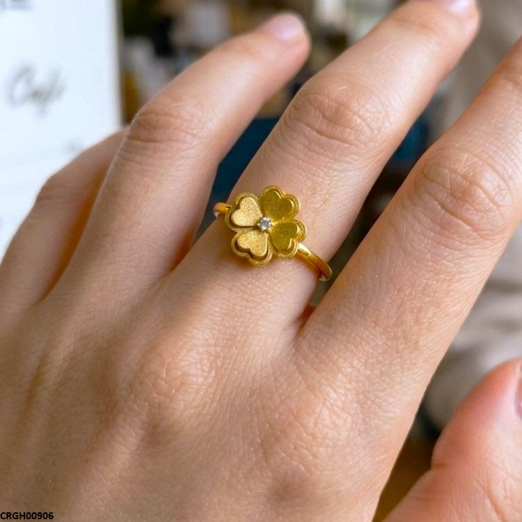 CRGH00906 MOX Stainless Steel Flower Heart Ring - CRGH