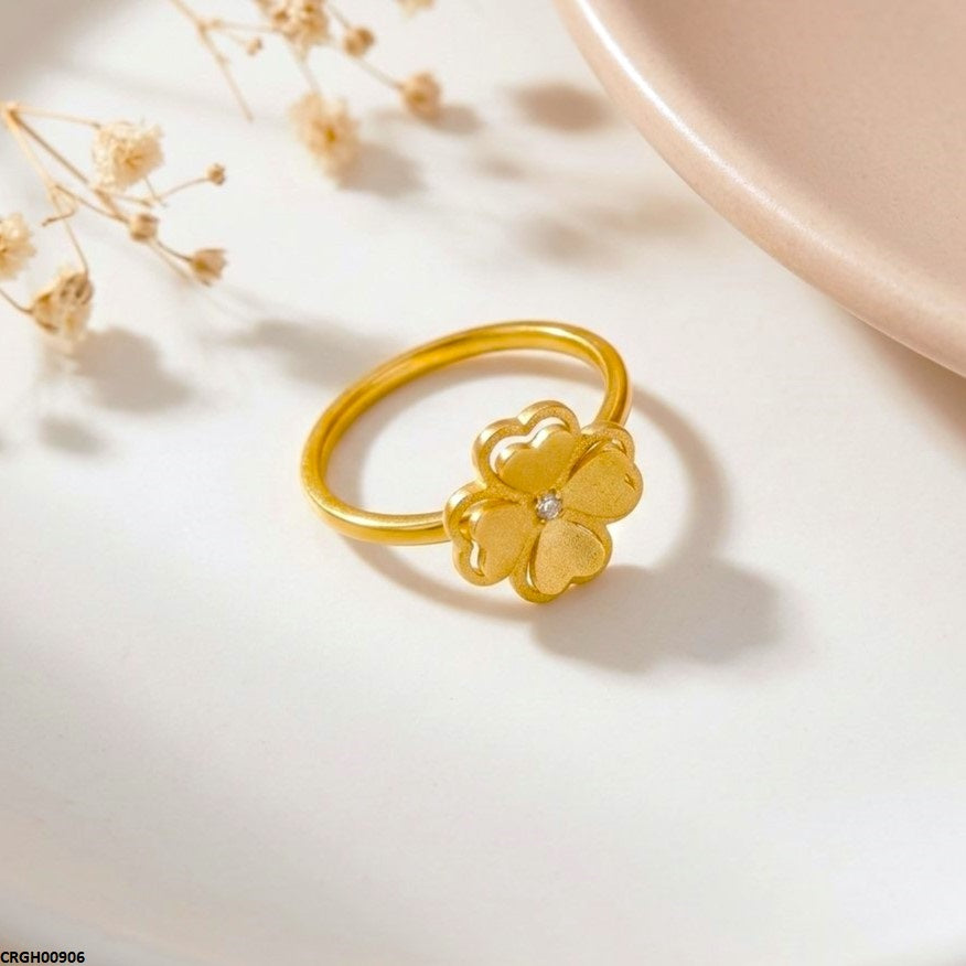 CRGH00906 MOX Stainless Steel Flower Heart Ring - CRGH