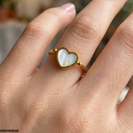 CRGH00920 MOX Stainless Steel Heart Layer Ring - CRGH