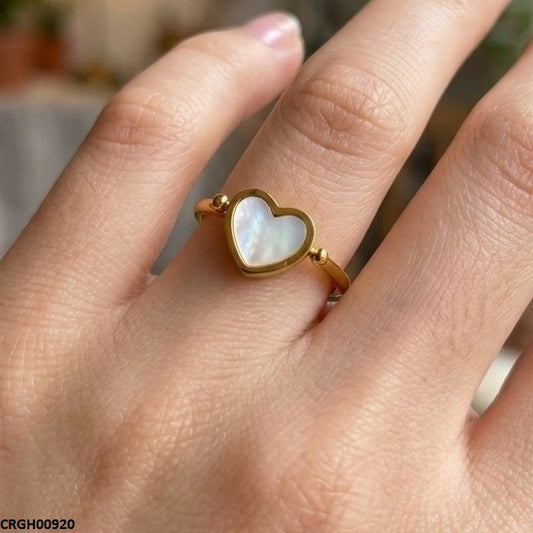 CRGH00920 MOX Stainless Steel Heart Layer Ring - CRGH