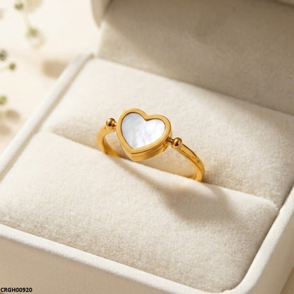 CRGH00920 MOX Stainless Steel Heart Layer Ring - CRGH