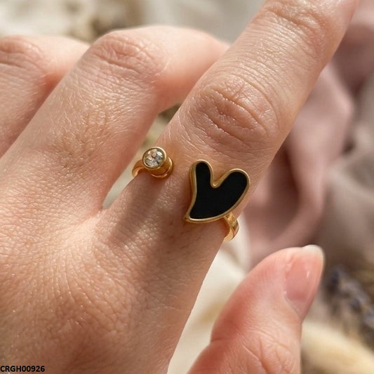 CRGH00926 MOX Stainless Steel Heart Ring - CRGH