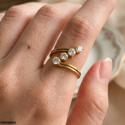 CRGH00941 MOX Stainless Steel Stone Ring - CRGH