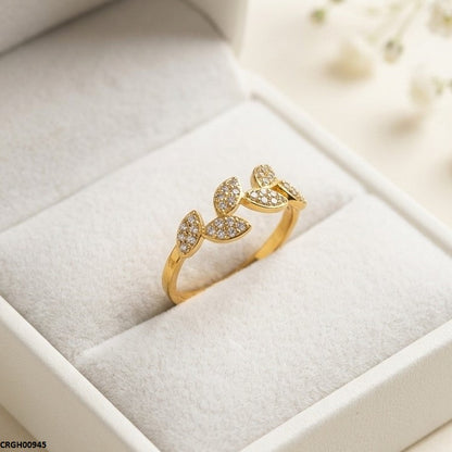 CRGH00945 MOX Stainless Steel Leaf Ring - CRGH
