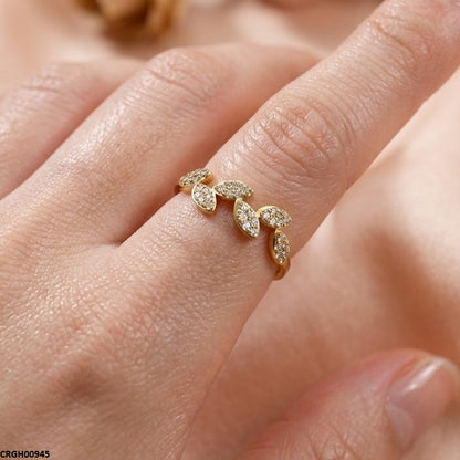 CRGH00945 MOX Stainless Steel Leaf Ring - CRGH