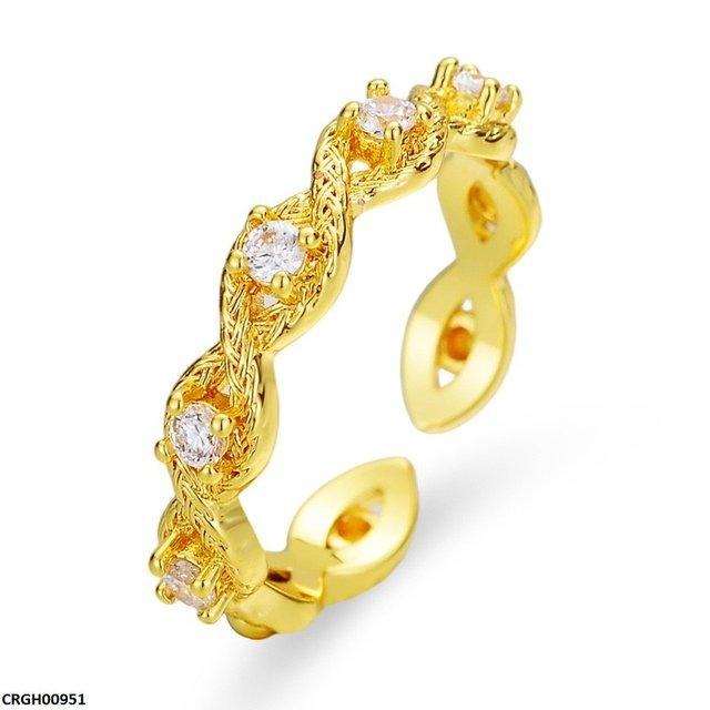 CRGH00951 ZFQ Round Stone Ring Adjustable - CRGH
