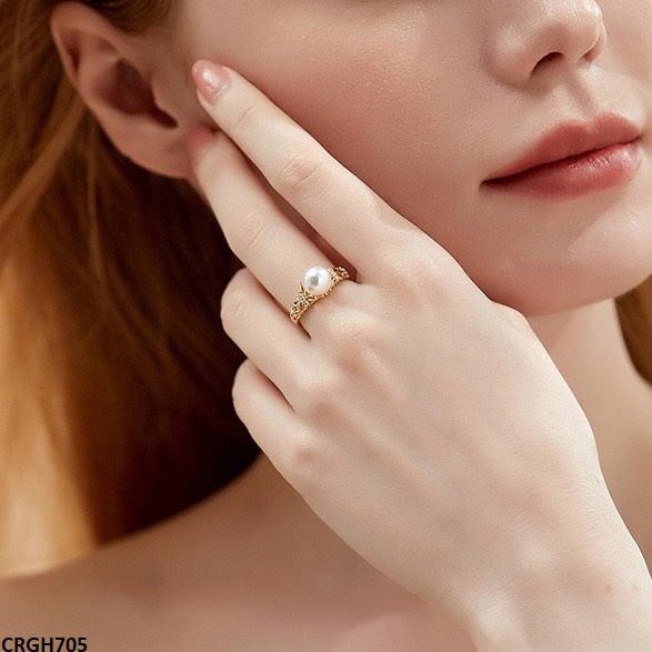 CRGH705 KRL Pearl Ring Adjustable