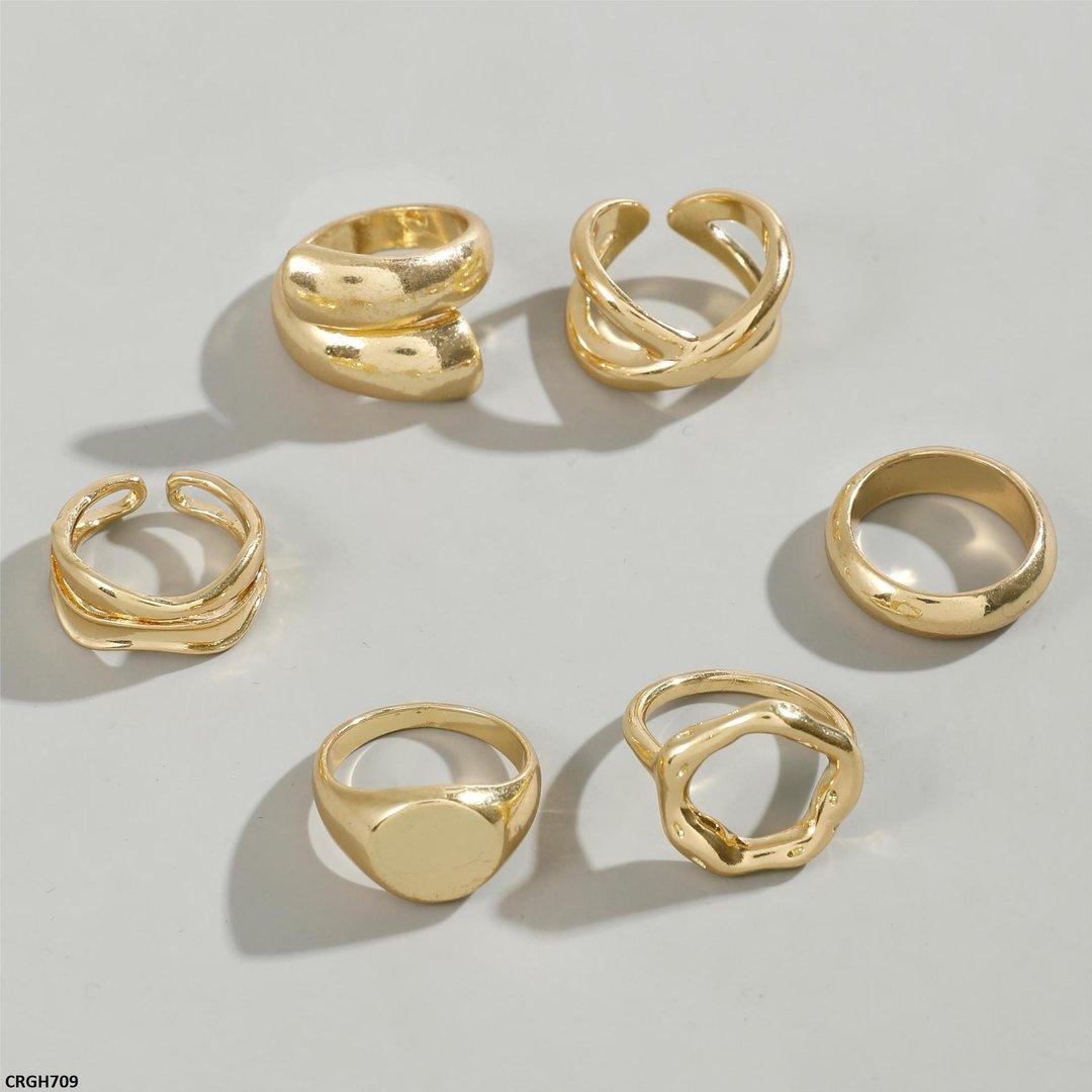 CRGH709-YYE CRGH709 YYE 6 Midi Rings