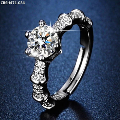 CRSH471 ZFQ Step Birthstone Ring Adjustable