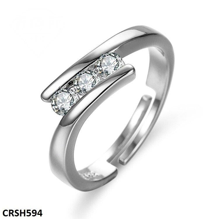 CRSH594 ZFQ Circle layered Cross Adjustable Ring