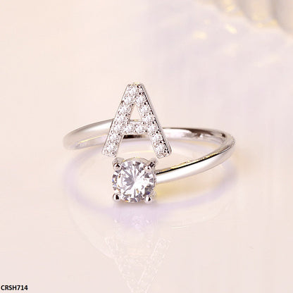 CRSH714 ZFQ A Alphabet Ring Adjustable