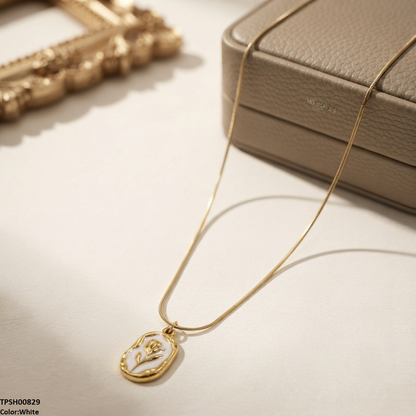 TPSH00829 QSJ Stainless Steel Flower Pendant - TPSH