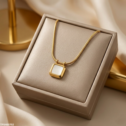TPSH00792 MSJ Stainless Steel Square Pendant - TPSH