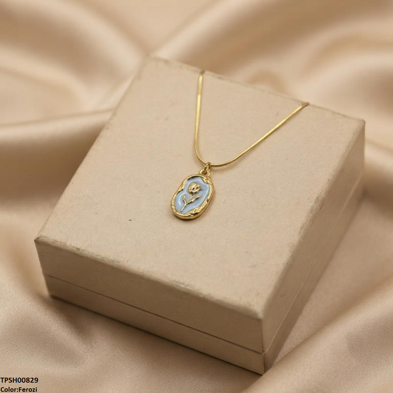 TPSH00829 QSJ Stainless Steel Flower Pendant - TPSH