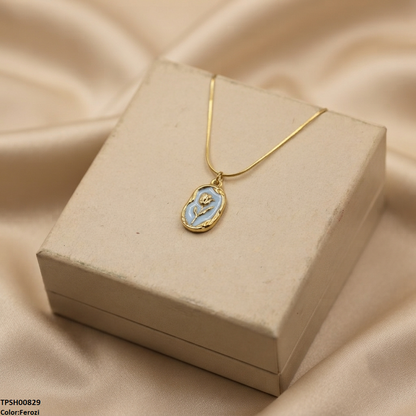 TPSH00829 QSJ Stainless Steel Flower Pendant - TPSH