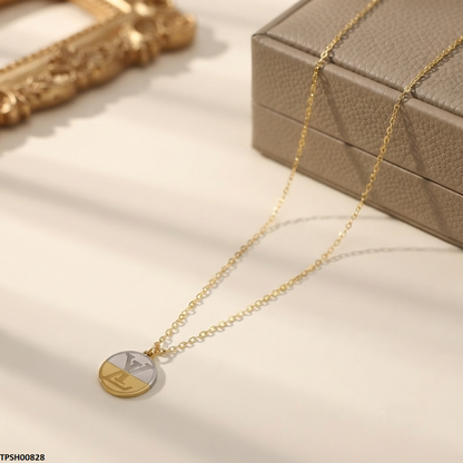 TPSH00828 QSJ Stainless Steel Round LY Pendant - TPSH