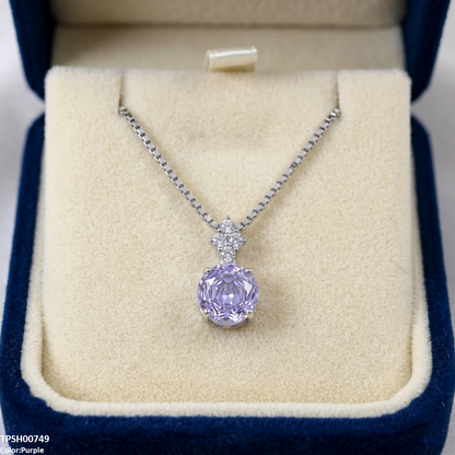 TPSH00749 GWH Round ZIRCON Pendant With Chain - TPSH