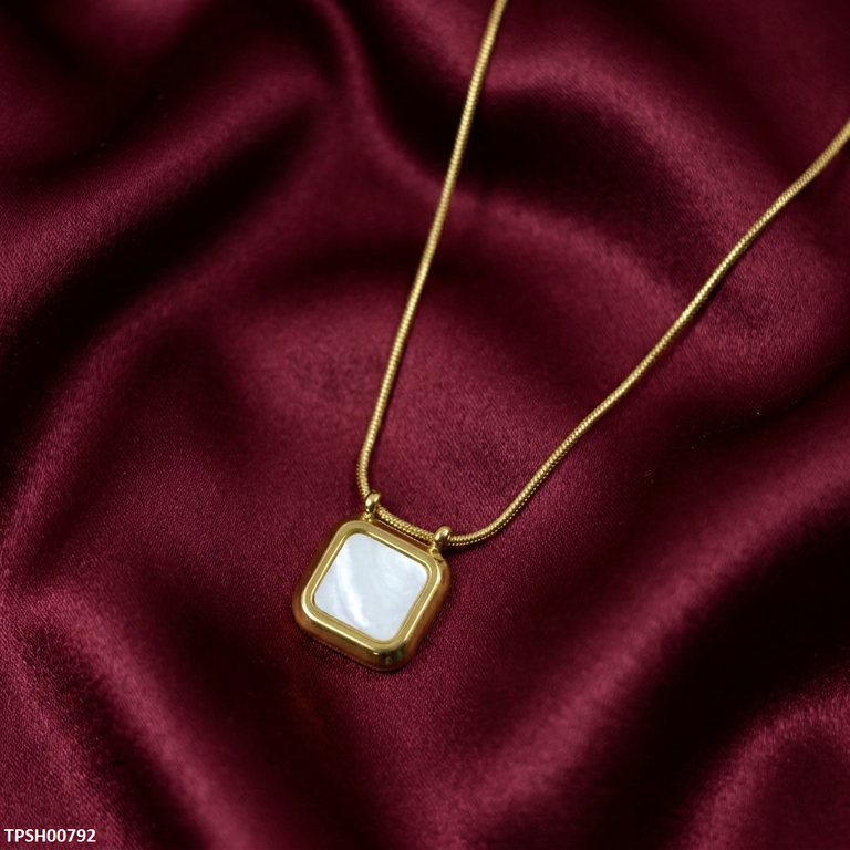 TPSH00792 MSJ Stainless Steel Square Pendant - TPSH