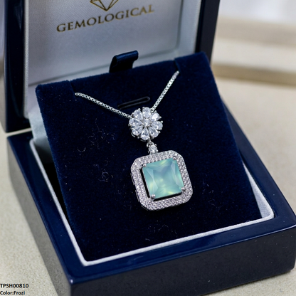 TPSH00810 MSJ Flower Square Pendant - TPSH