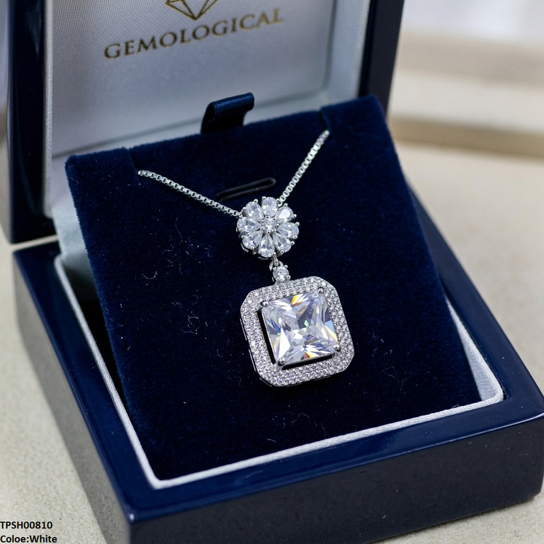 TPSH00810 MSJ Flower Square Pendant - TPSH