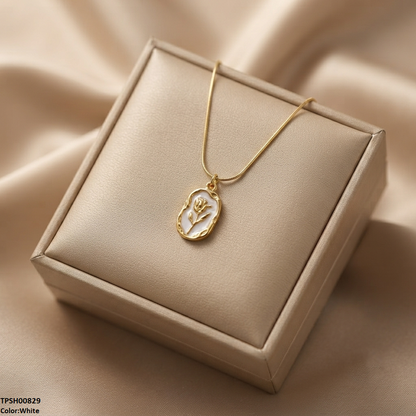 TPSH00829 QSJ Stainless Steel Flower Pendant - TPSH