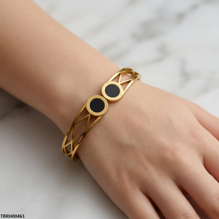 TBRH00461 MSJ Stainless Steel Double Round Bracelet - TBRH